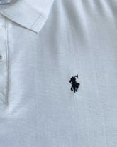 Poloo Ralfh Lauren Men’s White Cotton PQ Polo Shirt